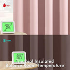 MIULEE Short Curtains for Windows - Baby Pink Blackout Half Window Curtains Thermal Insulated Privacy Drapes for Kitchen Bedroom Bathroom Grommet Top Small Basement Tiers W40 x L36 Inch 2 Panels