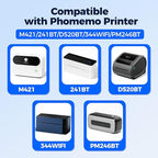 55 Pcs 4'' x 6'' Shipping Thermal Labels for Address, Barcodes, Small Business Labeling, Warehouse, Inventory - Thermal Label Compatible with Phomemo 241 BT, M421