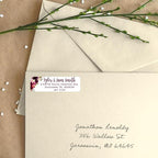 Fall Floral Rolled Address Labels / 250 Personalized Return Address Labels/Designer Address Stickers in Elegant Plastic Dispenser