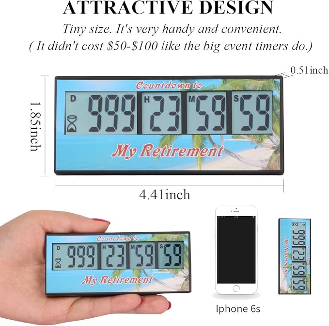 A AIMILAR Digital Retirement Countdown Timer 999 Days Count Down Timer