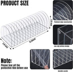 Ctosree Acrylic File Organizer for Desk Vertical 15 Compartments File Sorter Mail Organizer Desktop Countertop Folder Stand Racks for Office Home School Desk(Arch,Clear)