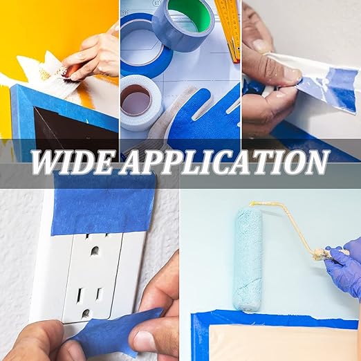 Painters Tape 2 Inch Wide, Masking Tape, Blue Tape, Professional Paint Paper Tape for Multi-Purpose, Artist Painting Tapes, DIY Crafts Arts, Protects Surfaces, Removes Easily, 5 Rolls, 1.88IN x 60.1YD