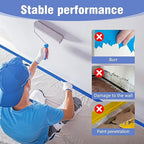 2 Rolls Painters Tape 2Inch ×55 Yard Blue Painters Tape Multi-Purpose Blue Masking Tape, Sharp Line Masking Tape for Wall Painting Edge Treatment Labeling Automotive, Home Use