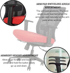 Ergonomic Office Chair - Breathable MESH - Back Adjustable Lumbar Support with 3-D ARMRESTS TILT Function and 360-DEGREE Swivel Wheels Comfortable Wide SEAT - Home Office Chair (Tangerine) Pack of 2