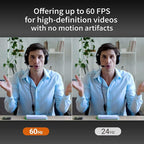 j5create 4K Wide Angle Webcam with Microphone/Privacy Cover for Video Conferencing, Streaming, Recording and Online Teaching, Supports Zoom, Skype, Teams, OBS and More (JVU430)