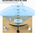 4K USB Webcam with 4 Noise-Canceling Mics, 50-92 FOV, Built-in OSD & Privacy Cover, Plug & Play for Zoom, Teams, Recording