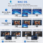 LIONWEI Laptop Docking Station Dual Monitor, 11-in-1 to 4K HDMI,VGA,Gigabit Ethernet,3 USB 3.1 10G,2 USB 2.0,87W PD,Audio for Dell/Surface/HP/Lenovo Laptops