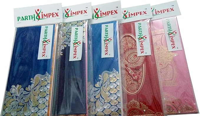PARTH IMPEX Shagun Gift Envelope (Pack of 10) Assorted Color Designs Money Holder Fancy Packet for Christmas Diwali Easter Birthday Wedding Anniversary Designer Invitation Envelopes