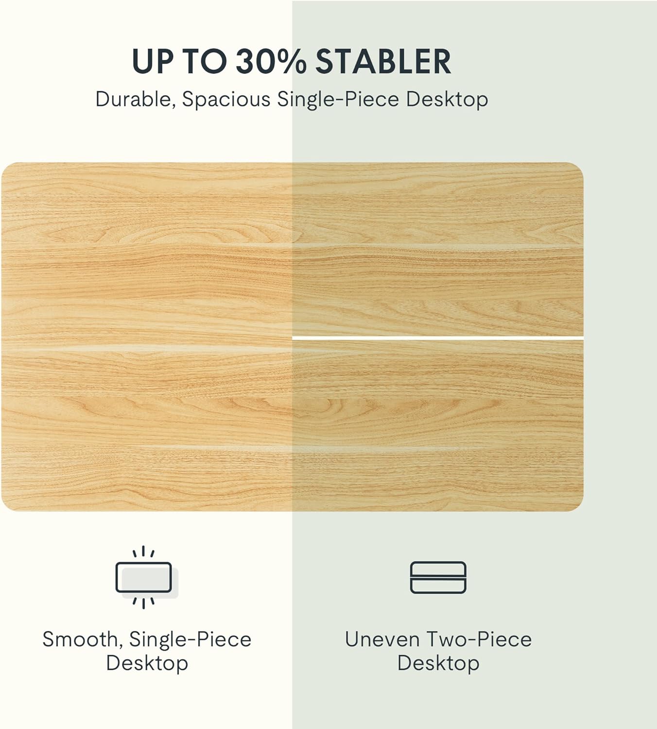 FLEXISPOT Standing Desk 48 x 24 Inches Height Adjustable Desk Electric Sit Stand Desk Home Office Desks Whole-Piece Desk Board (Black Frame + 48 in Maple Top)