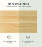 FLEXISPOT EN1 Whole-Piece Standing Desk 40 x 24 Inches Electric Height Adjustable Desk for Home Office (White Frame + Maple Top)