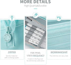 HVOMO Pencil Case Large Capacity Pencil Pouch Handheld Pen Bag Cosmetic Gift for Office School Teen Girl Boy Men Women Adult (Blue)