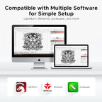 OMTech Polar+ 55W CO2 Laser Engraver Cutter, 20"x12" Work Area, 5MP Camera, Dual Rotary Axes, 500mm/s Speed, with Water Pump, Laser Cutting Machine for Wood Acrylic Glass More