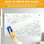 H-Qprobd Glass White Board for Wall Dry Erase Board 36" x 24" (2pcs) Magnetic Presentation Whiteboard for Home, Office and School