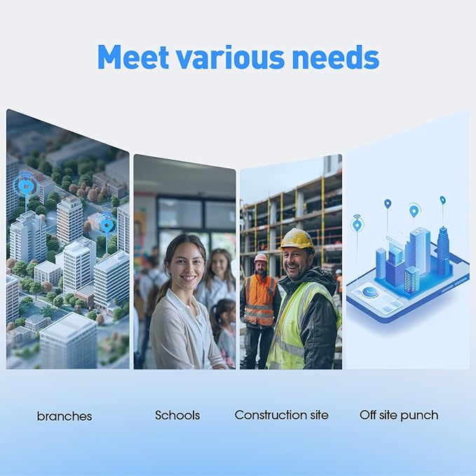 NGTeco Cloud Time Clock, Upgraded TC1 Remote Control 2.4GHz WiFi Time Card Machine for Small Business with Software & App for iOS/Android, Includes 5 RFID Cards No Monthly Fees