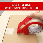 WELSTIK 3" Core, 6 Pack 2.4Mil 2 inch x 60 Yards Heavy Duty Clear Packing Tape with Dispenser, Industrial Shipping Box Transparent Packaging Tape for Moving, Office, Home