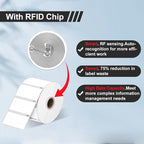 RGiNK for DYMO 550 Labels (30334 with RFID Chip) Multipurpose Barcode Labels (2-1/4" x 1-1/4"), Perforated, Compatible with DYMO Labelwriter 450 4XL 550&5XL 550 Turbo Printers [6 Rolls, 6000 Tags]
