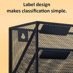 Kuntine.B Wall File Organizer Office Hanging Magazine Holder Wall File Organizer for Office Home (Black, 5 Tier)