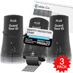 Guard Your ID Advanced 2.0 Rollers Identity for Theft Address Eraser and Security Prevention (Regular 3-Pack, Black)