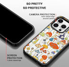 MOSNOVO Case for iPhone 14 Pro, [10ft 4X Military-Grade Drop Protection] Durable & Shockproof Phone Case Cover Design for iPhone 14 Pro - Mushroom Art - Clear Black