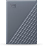 WD 4TB My Passport Portable Hard Drive, Works with USB-C and USB-A, Windows PC, Mac, Chromebook, Gaming Consoles, and Mobile Devices, Backup Software and Password Protection - WDBRMD0040BGY-WESN