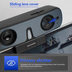 ROCWARE RC08 2K Webcam with Speaker, Webcam for PC, HD Web Cam with Noise Reduction Mic/Harman Speaker/4X Eptz/Privacy Cover/0.2S Auto-Focus/Low Illumination, Computer Camera for Zoom/Teams/Meeting