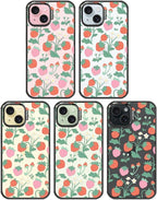 MOSNOVO Case for iPhone 15 Plus, [10ft 4X Military-Grade Drop Protection] Durable & Shockproof Phone Case Cover Design for iPhone 15 Plus / 14 Plus - Strawberry Garden - Clear Black