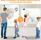 H-Qprobd Glass Whiteboard 60"x40" Magnetic Dry Erase White Board for Wall, Includes 12 Magnets, 8 Markers and 2 Erasers