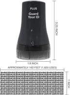 Guard Your ID Wide Advanced Roller 2.0 Identity Theft Prevention Security Stamp Black