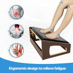 Ergonomic Foot Rest, 4 Adjustable Height Foot Stool,Footrest Under Desk， Soft Cushions, Foot Rest Office,Improving Posture, Promoting Blood Circulation（Espresso）