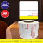 CEPRICO - Customizable CĀS Scale Labels - 96 Rolls of Thermal Printing Scale Labels – Compatible with CĀS LST-8020 | UPC Ingredient | Ideal for Supermarkets, Retailers and Grocery Stores