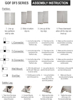 GOF 4Ft Single Office Partition, Large Fabric Room Divider Panel, Custom Built Workstation (48" w x 48" h)