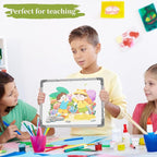 Dry Erase Calendar Whiteboard for Wall, Polegas 16" X 12" Magnetic White Board Board, Small Wall Monthly Double Sided Boards Student, Home, Office (Red)