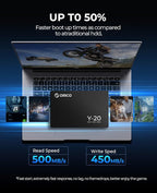 ORICO 4TB SATA SSD 2.5 Inch Internal Solid State Drive, Read Speed up to 500MB/s, SATA III 6Gbps for Desktop Laptop NAS DIY External Drive - Y20
