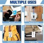 100 Pack 5 Mil Laminating Pouch with Clear Loop 2 1/2" x 4 1/4" Luggage Tag Laminating Pouches with Slot Hole Thermal Laminate Pouch Tags Kit Resealable for Work Permits Pass Cards Student ID Cards