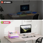 Marbrasse 3 Tier Paper Organizer Letter Tray, Mesh File Organizer with Handle, Paper Sorter Desk Organizer for Home Office Supplies - 2p Pink