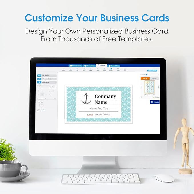 MaxGear Business Card Printable Business Card, Compatible with Laser & Inkjet Printer, Double-Sided Printing, Heavyweight, Matte White Paper, Smooth Edge, 10 Cards/Sheet, 2000 Cards, 3.5" x 2"（8871