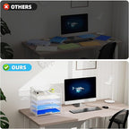 Marbrasse Paper Organizer Letter Tray, 5 Tier Mesh File Organizer with Handle, Paper Sorter Desk Organizer for Home Office Supplies - White