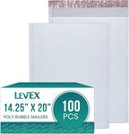 Levex - #7 14.25" x 20" [100 Pack] Poly Bubble Mailers, Padded Envelope Mailers, Packing Envelope & Mailing Bags for Shipping
