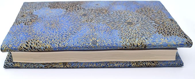 BLBMH A5 Book Covers for Paperbacks Fit for 5.5x8.5 inch Adjustable Book Sleeve Cover for Women Over 15 Soft Cloth Protector for Notebook Journal - Chrysanthemum
