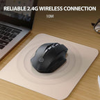 INPHIC Wireless Mouse Rechargeable, Upgraded Visible Battery, 2400 DPI, Silent Ergonomic Computer Wireless Mouse for Laptop, Mac, PC etc.