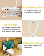 SZOKLED Red Light Reading Lights for Books in Bed, Clip on Lamp with Timer & Dimmable, Rechargeable Eye Care Night Light for Bedroom, Desk, Laptop, Headboard