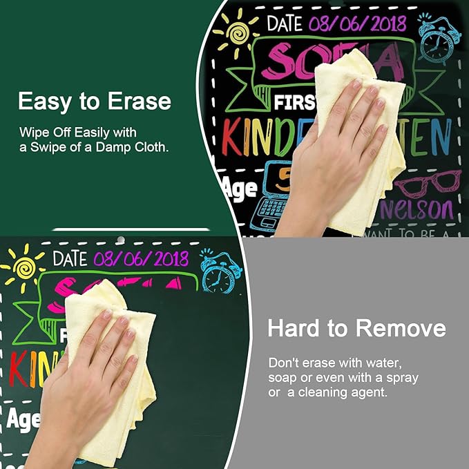 SILENART Chalk Markers Pink 8 Pack - Vibrant Chalkboard Marker for Blackboard Dry Erase Board Windows Glass Mirror Menu Board