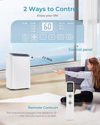 EUHOMY Portable Air Conditioners, 14000 BTU Portable AC Unit up to 700 Sq.Ft, 4-in-1 Portable Air Conditioner with Cool,mDehumidifier, Fan, Sleep Mode, 24H Timer, Remote, for Apartment, RVs, Bedroom