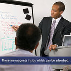 Dry Erase Erasers, Eeoyu 40 Pack Magnetic Whiteboard Dry Erasers Chalkboard Cleaner Wiper for Kids and Classroom Teacher Supplies Home and Office, Black