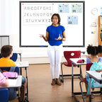 H-Qprobd 48"x36" Magnetic White Board Dry Erase Wall Mount Whiteboard - Office Home Classrooms White Board Hanging Writing Board with Black Aluminum Frame