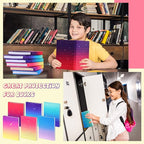 6 Pack Stretchable Book Cover Jumbo Fabric Book Covers Colorful Pattern Print Book Protector Washable Reusable Protective Textbook Cover for Hardcover Textbooks up to 9 x 11 Inch (Elegant Pattern)