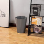 12L Trash Can Wastebasket Plastic Trash Bin Garbage Container Rubbish Can Paper Basket Office Organizer for Bedroom Home Office, 6 Grey