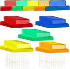 Gueevin 2 Inch Insertable Self Adhesive Tabs with Printable Inserts Clear Index Tabs Self Adhesive Colored Page Marker Repositionable Tag for Bible Divider Notebook File Folder Book Binder(100 Pieces)