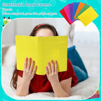 Sherr 28 Pack Stretchable Jumbo Book Sleeve Covers 14.5 x 9 Inch Stretchable Book Covers Fabric Book Cover Protector Reusable Book Cloth for Classroom Most Hardcover Book About 9 x 12 Inch