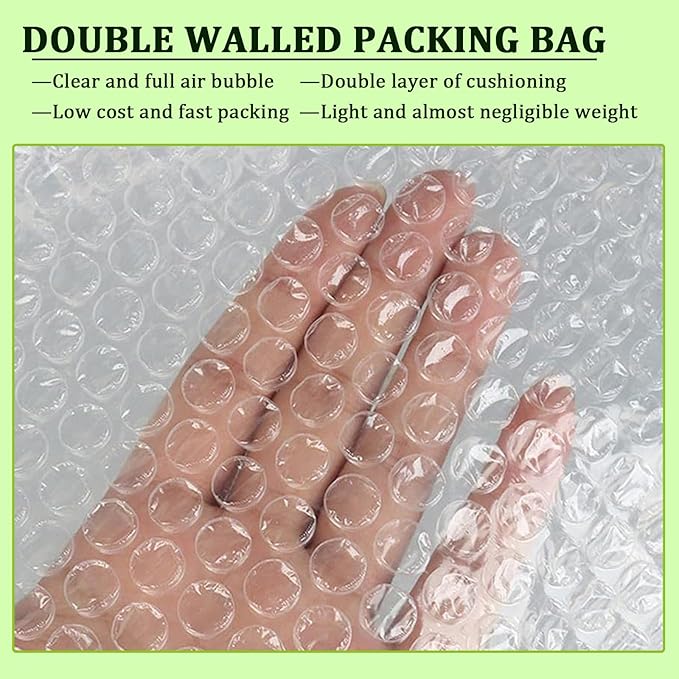 Bubble Out Bag16x20 Inch, 16 Pack Clear Bubble Pouches Wrap bags for Packaging, Double Walled Shockproof Bubble Cushioning Wrap Bag for Packing, Storage and Moving Supplies for Dishes